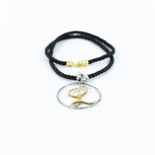 Carica l'immagine nel visualizzatore di Gallery, Ciondolo iniziale in argento 925 e bronzo giallo