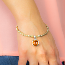 Carica l'immagine nel visualizzatore di Gallery, Bracciale quarzo idrotermale citrino