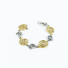 Carica l'immagine nel visualizzatore di Gallery, Bracciale chiocciole bicolore